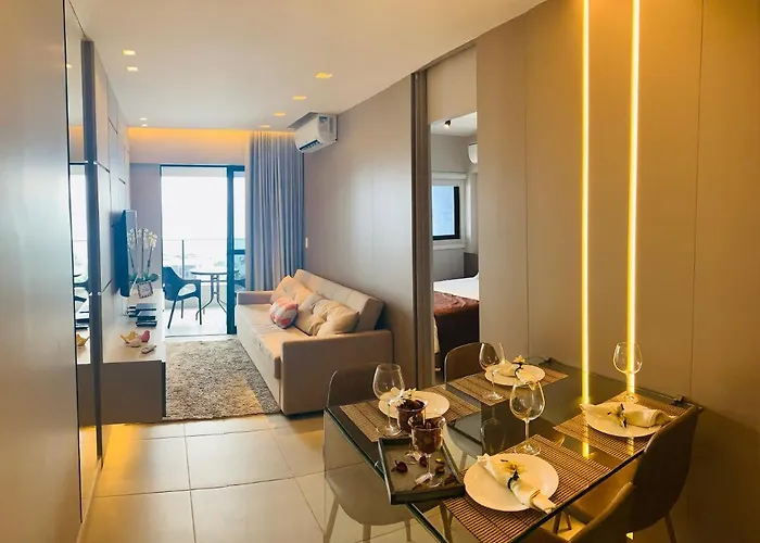 Luxo 1406 - Quarto E Sala Com Varanda Frente Mar Ponta Verde